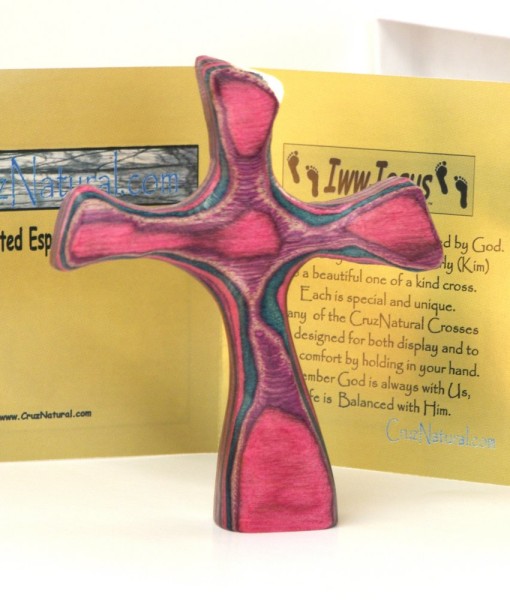 standing holding cross wed 018
