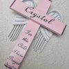 Personalized Angel of the Lord Cross in pink with white wings ‘For this Child I have Prayed’ Samuel 2:27