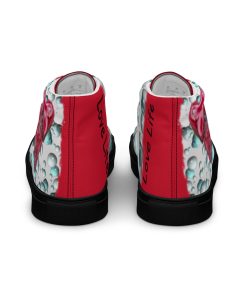 Two Hearts with Bubbles art on red colored Love Life Shoes always be Pro-Life shoes